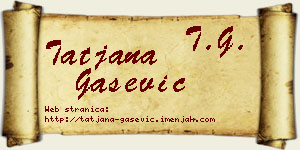 Tatjana Gašević vizit kartica